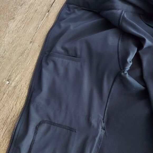 Lululemon Navy Blue Sojourn Zip Pockets Track Jacket Warpstreme Athletic Large - Picture 8 of 11
